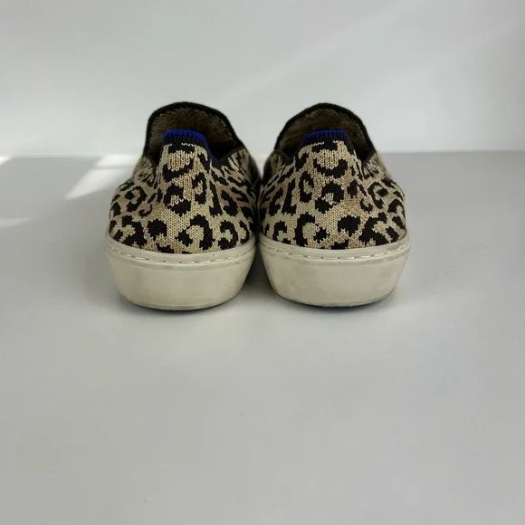 ROTHYS SLIP ON SNEAKER LOAFERS LEOPARD CAT ANIMAL PRINT SIZE WOMEN 8 - Picture 4 of 11